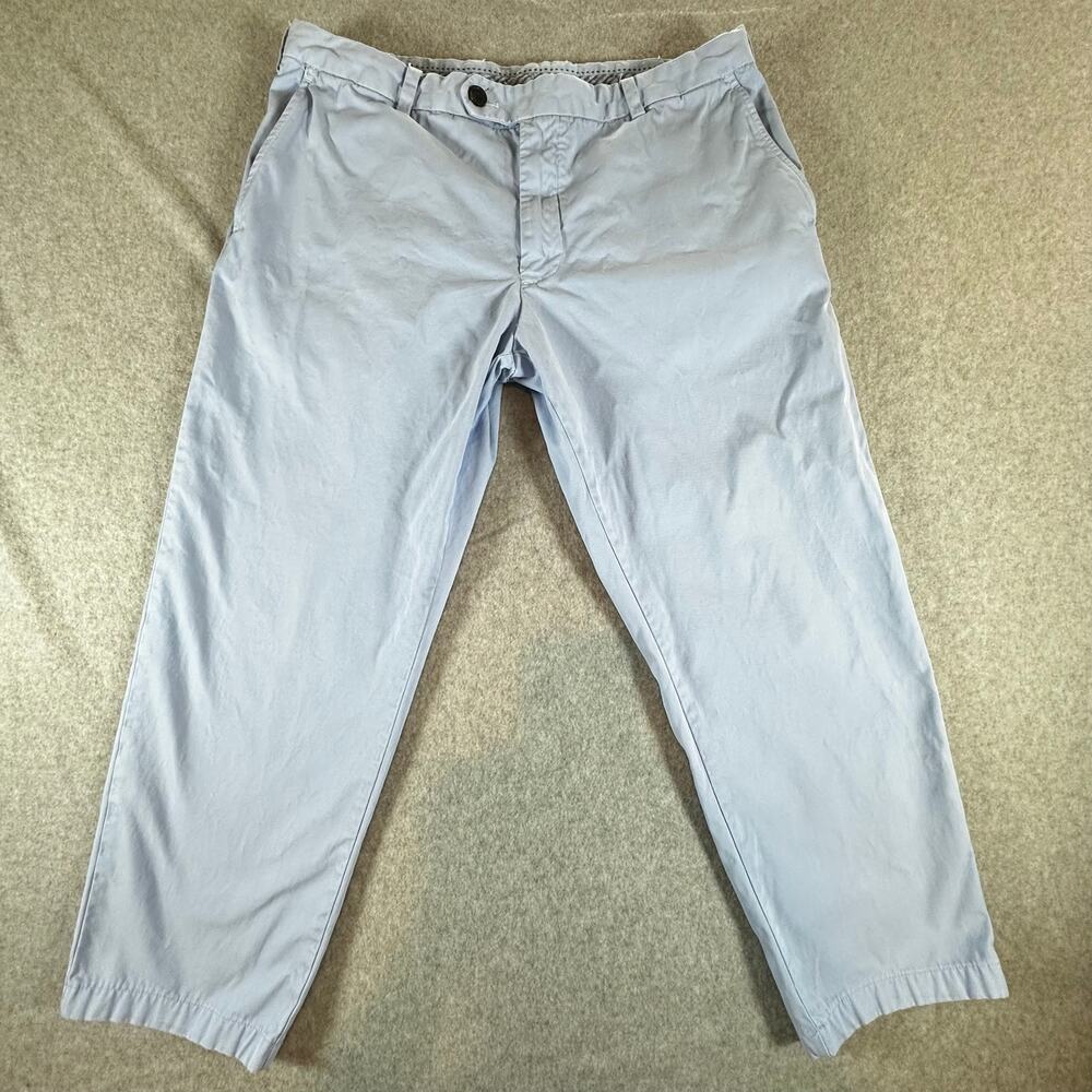 Brooks Brothers Mens Light Blue Chino Pants Milano Slim Fit  W38/L30